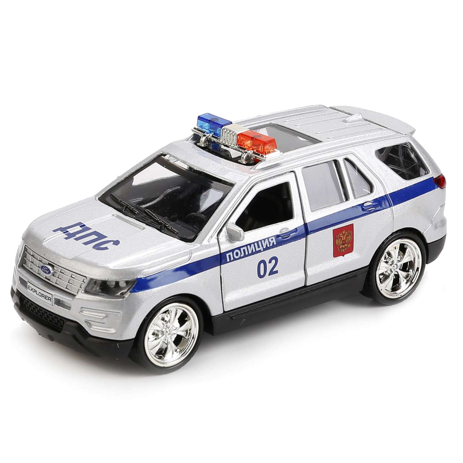 Машина инерционная Технопарк Ford Explorer Полиция открывающиеся двери 243667 243667 - фото 1