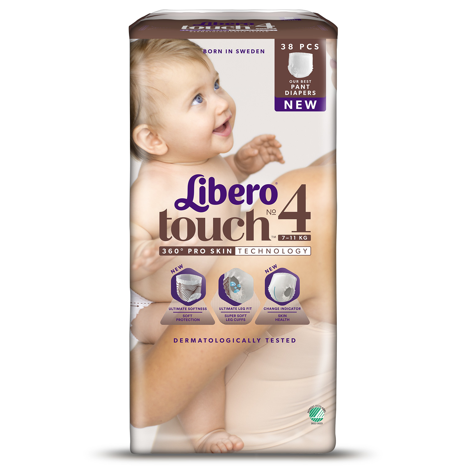 Подгузники-трусики Libero Touch 4 7-11кг 38шт - фото 1