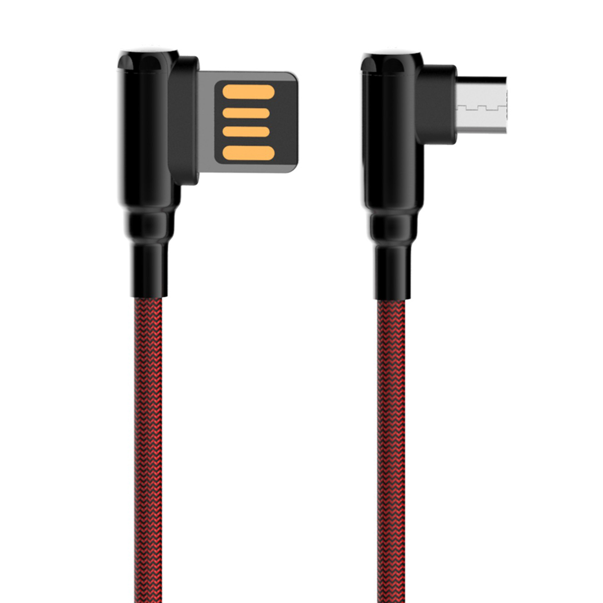 Кабель USB-MicroUSB LDNIO LS421 1м / 2.4 А / медь: 86 жил / угловой коннектор/ нейлоновая оплетка / красный - фото 4