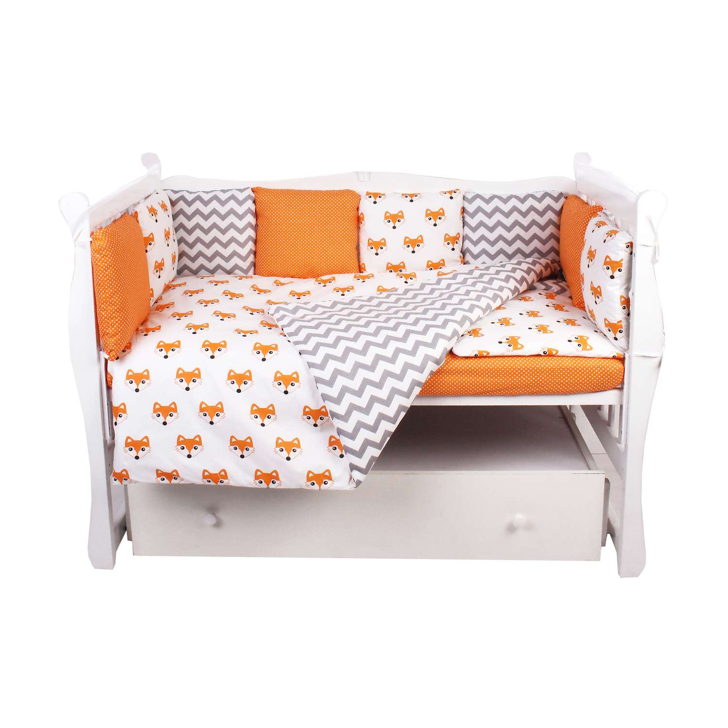 Комплект постельного белья Amarobaby Lucky 4предмета Оранжевый - фото 1