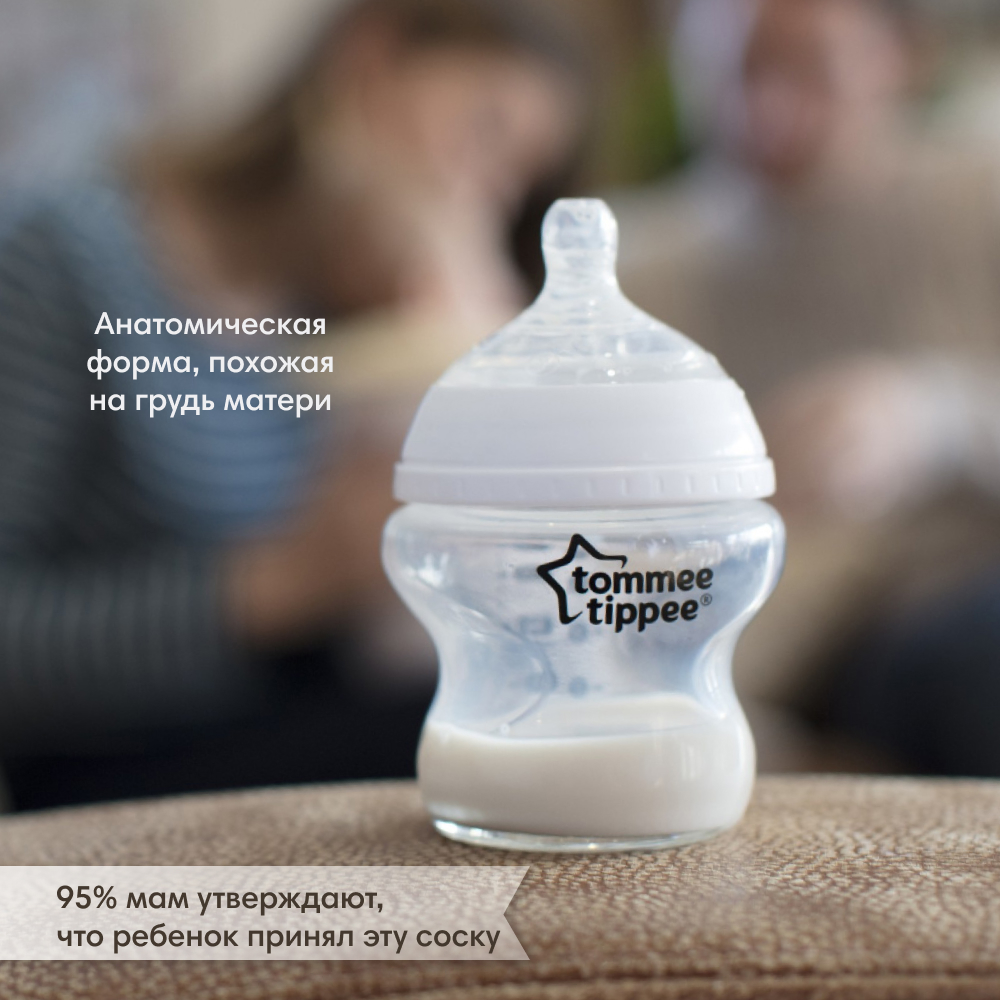 Соска силиконовая Tommee tippee для бутылочки Closer to nature быстрый поток 2шт - фото 6