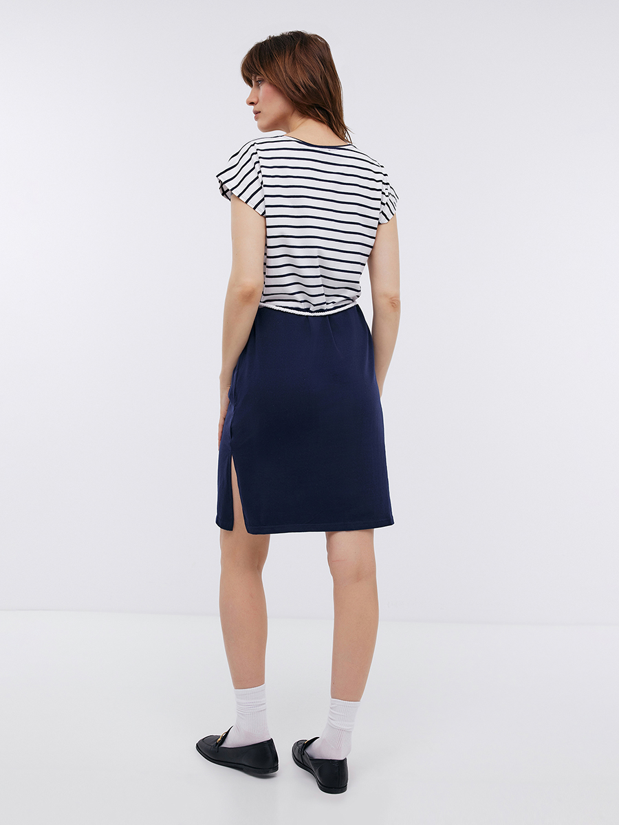 Платье Baon B4524112/DARK NAVY STRIPED - фото 3