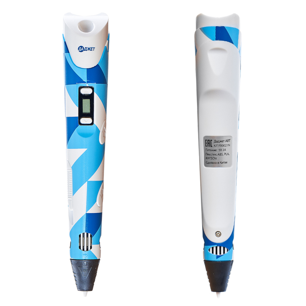 3d ручка Даджет art Даджет с набором пластика 120 м голубая - фото 7