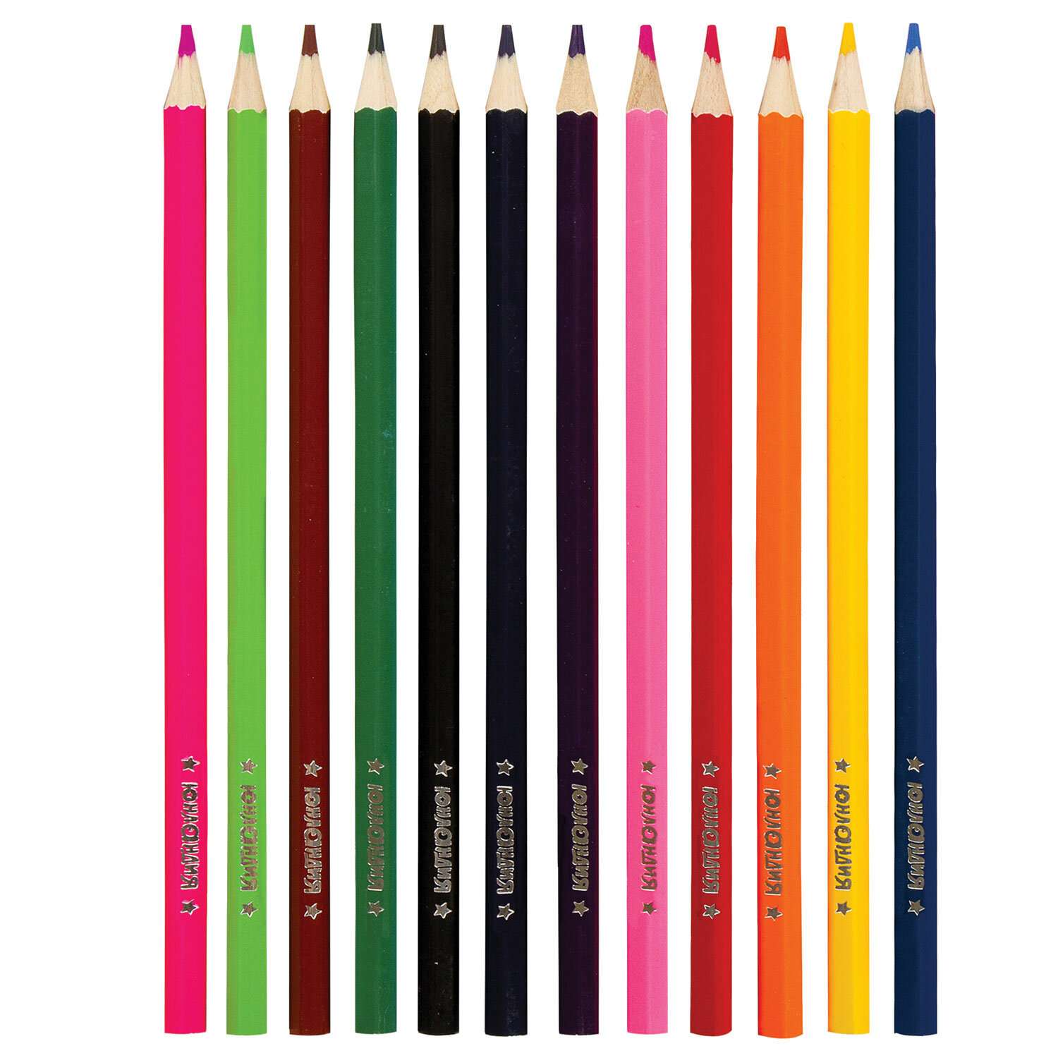 Карандаши цветные Юнландия для рисования набор 12 цветов металлический пенал - фото 2