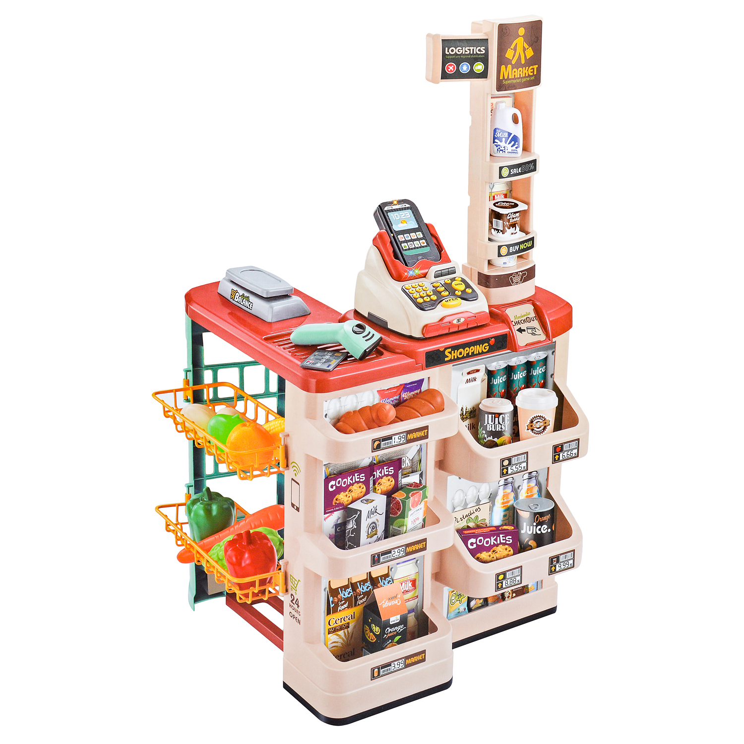 Игровой набор Ural Toys Супермаркет с корзиной для покупок - фото 1