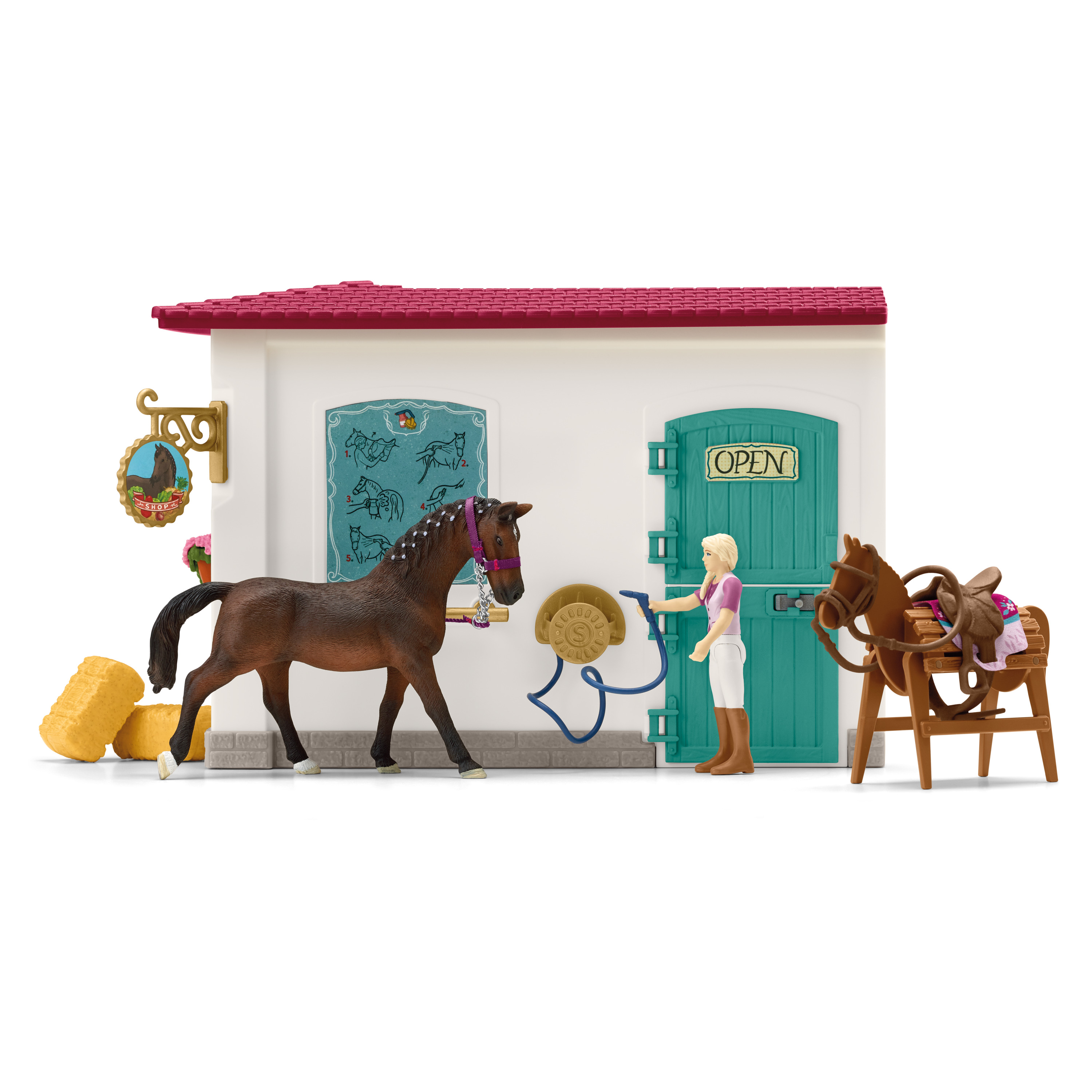 Игровой набор SCHLEICH для ухода за лошадьми во время турнира - фото 3