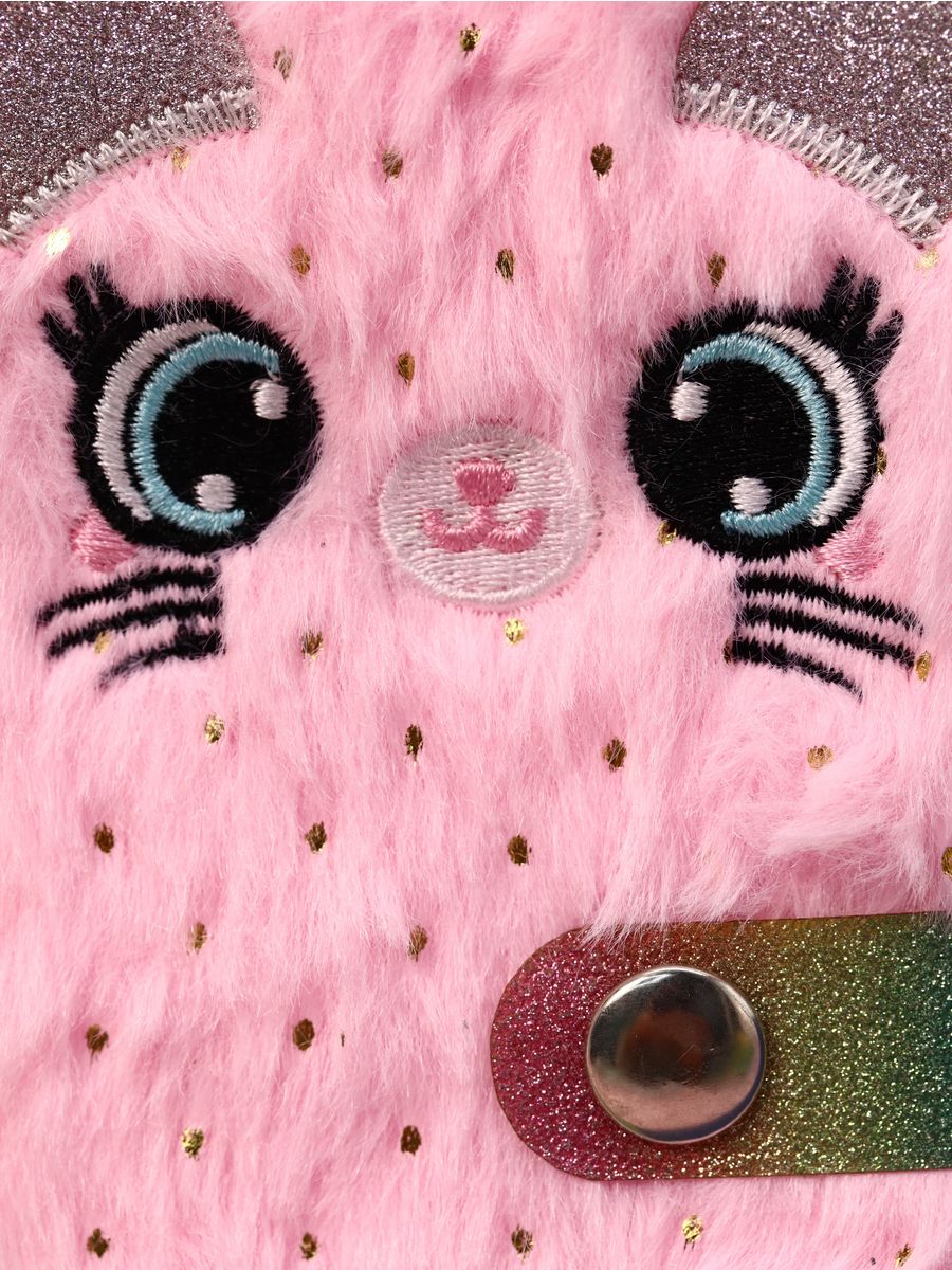 Блокнот плюшевый iLikeGift Cat gently pink - фото 3