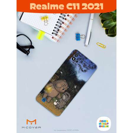 Силиконовый чехол Mcover для смартфона Realme C11 (2021) Союзмультфильм Ежик в тумане и медвежонок