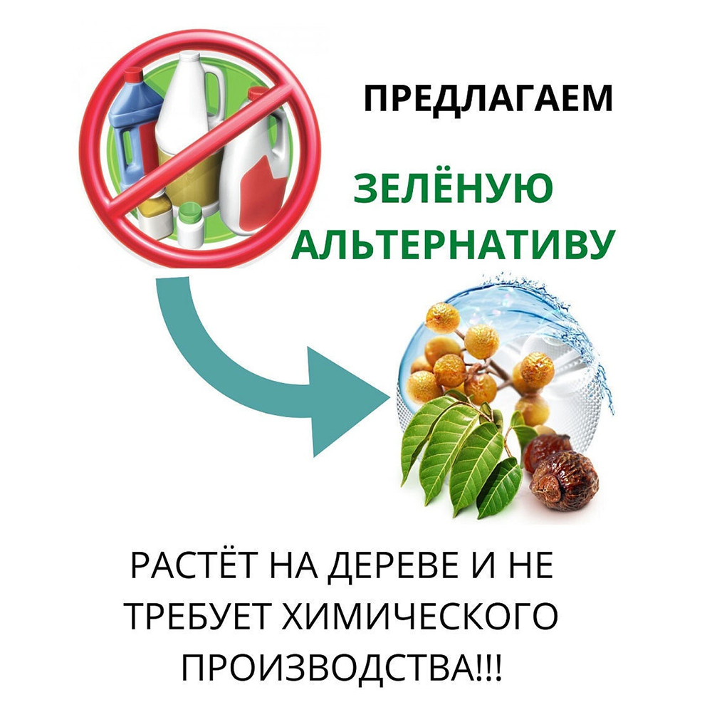 Моющее средство Мыльные орехи Mukorossi для стирки и мытья 500 г мешочек в комплекте - фото 4