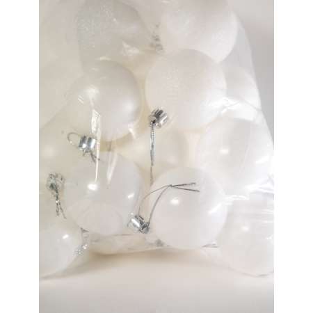 Набор елочных шаров Kaemingk LH020617 белый 6 см 20 шт