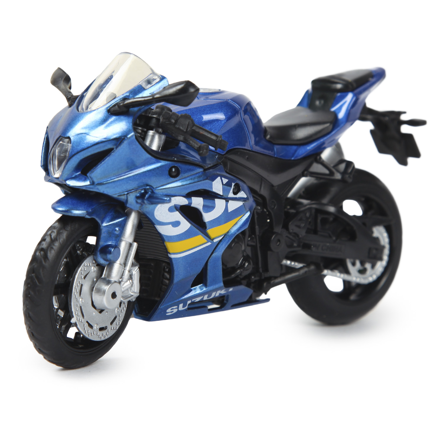 Мотоцикл MSZ 1:18 Suzuki GSX-R1000 Голубой 67703 67703 - фото 1