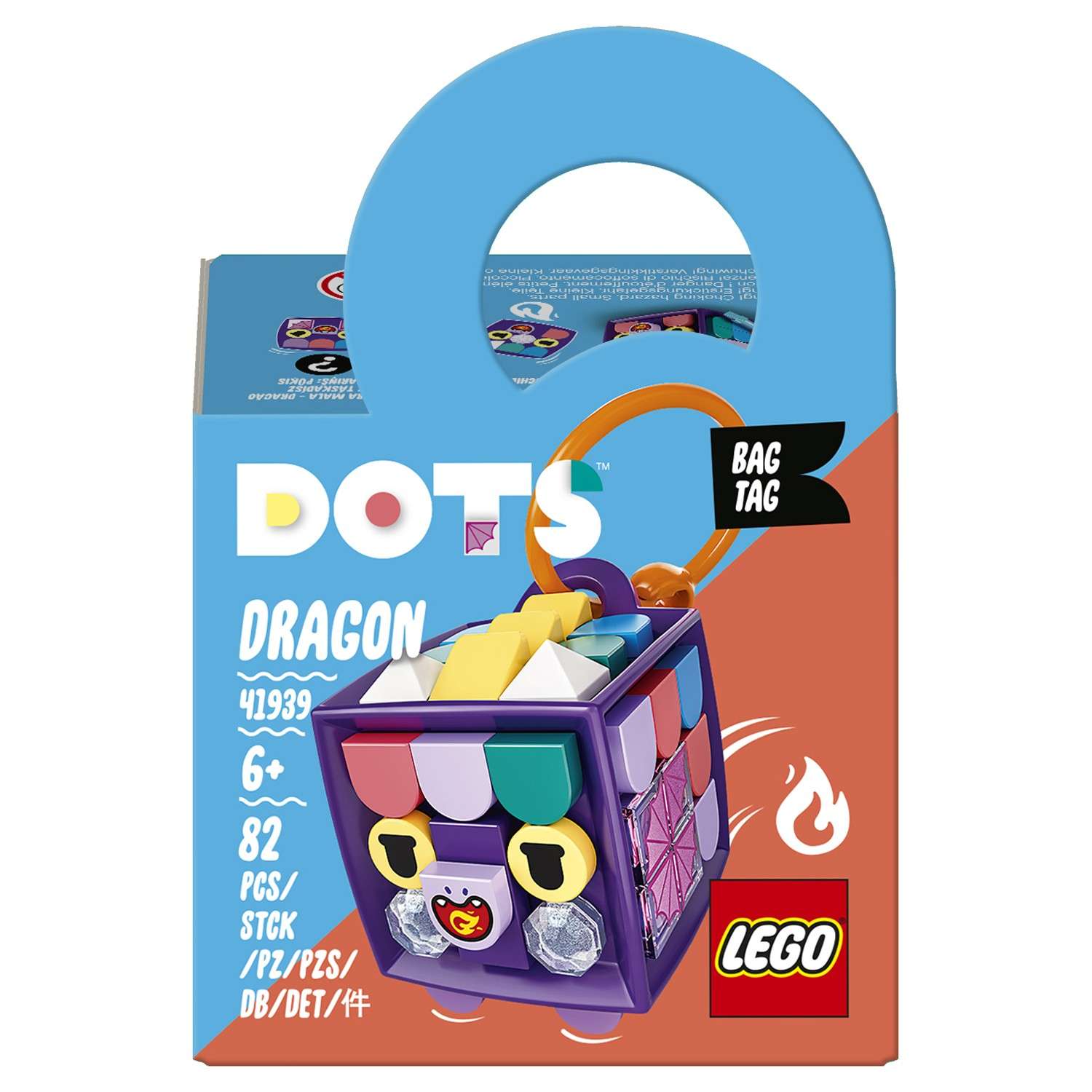 Конструктор LEGO Dots Брелок для сумки Дракон 41939 - фото 2