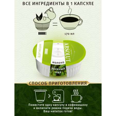 Матча в капсулах ABSOLUT DRIVE RAF МАТЧА ЛАТТЕ Dolce Gusto 12 шт