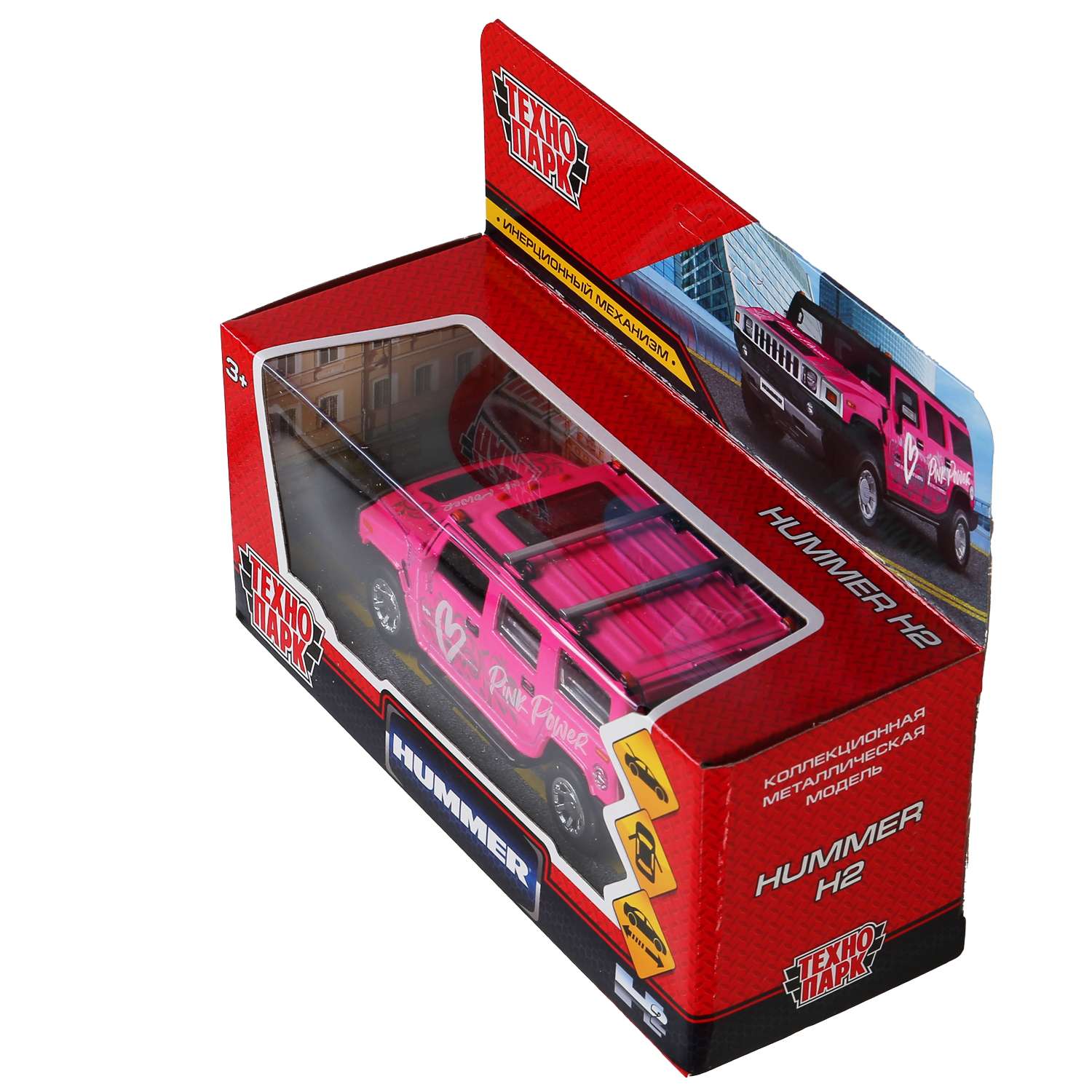 Машина Технопарк Hummer H2 Спорт Розовый 303052 303052 - фото 3