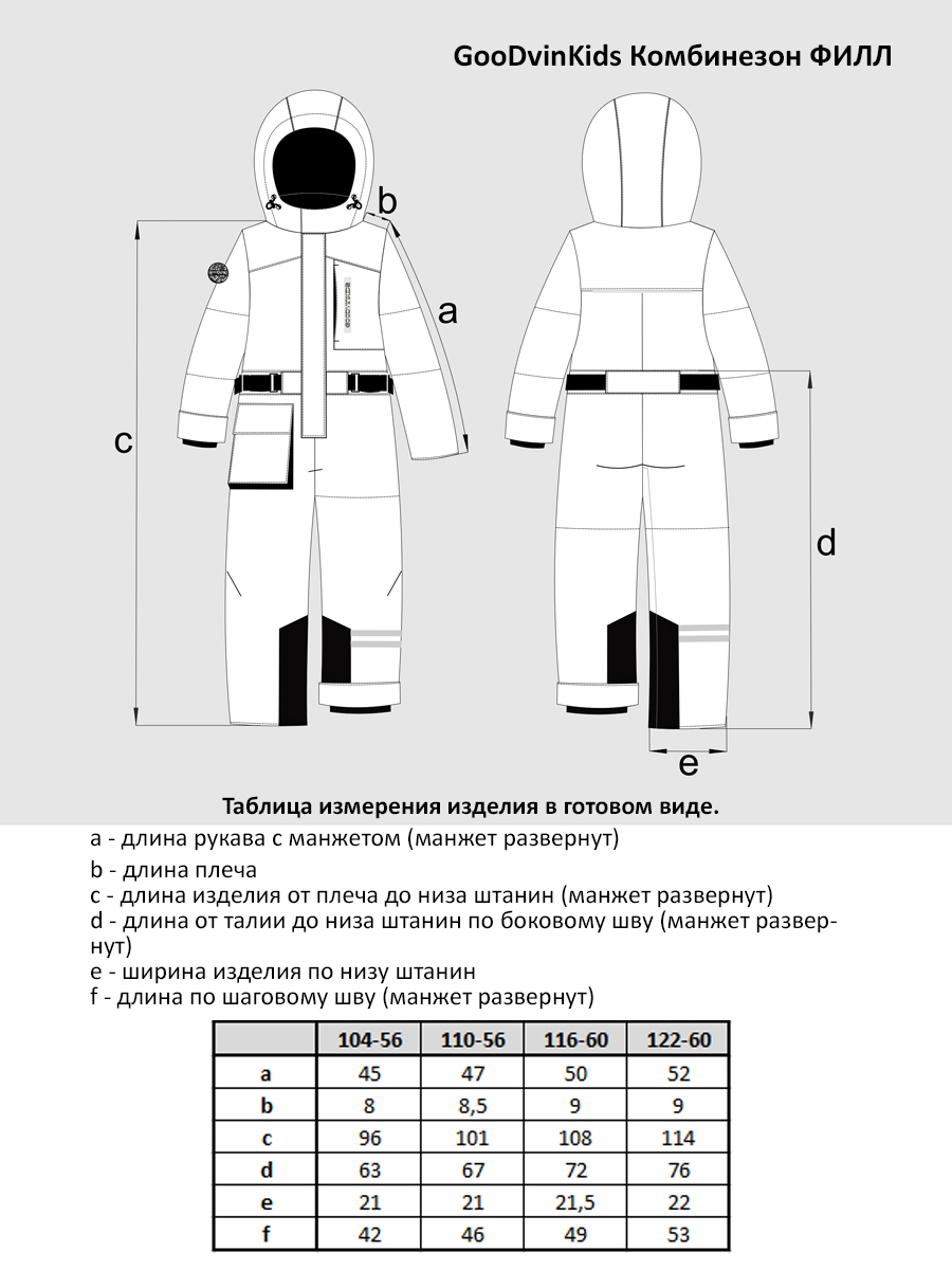 Комбинезон GooDvinKids КМ12019-19/черный_серый - фото 6