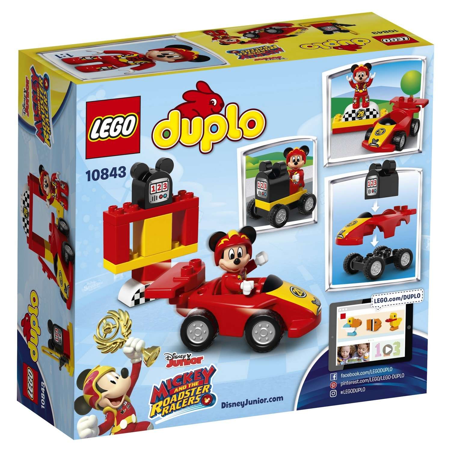 Конструктор LEGO DUPLO Disney TM Гоночная машина Микки (10843) - фото 3