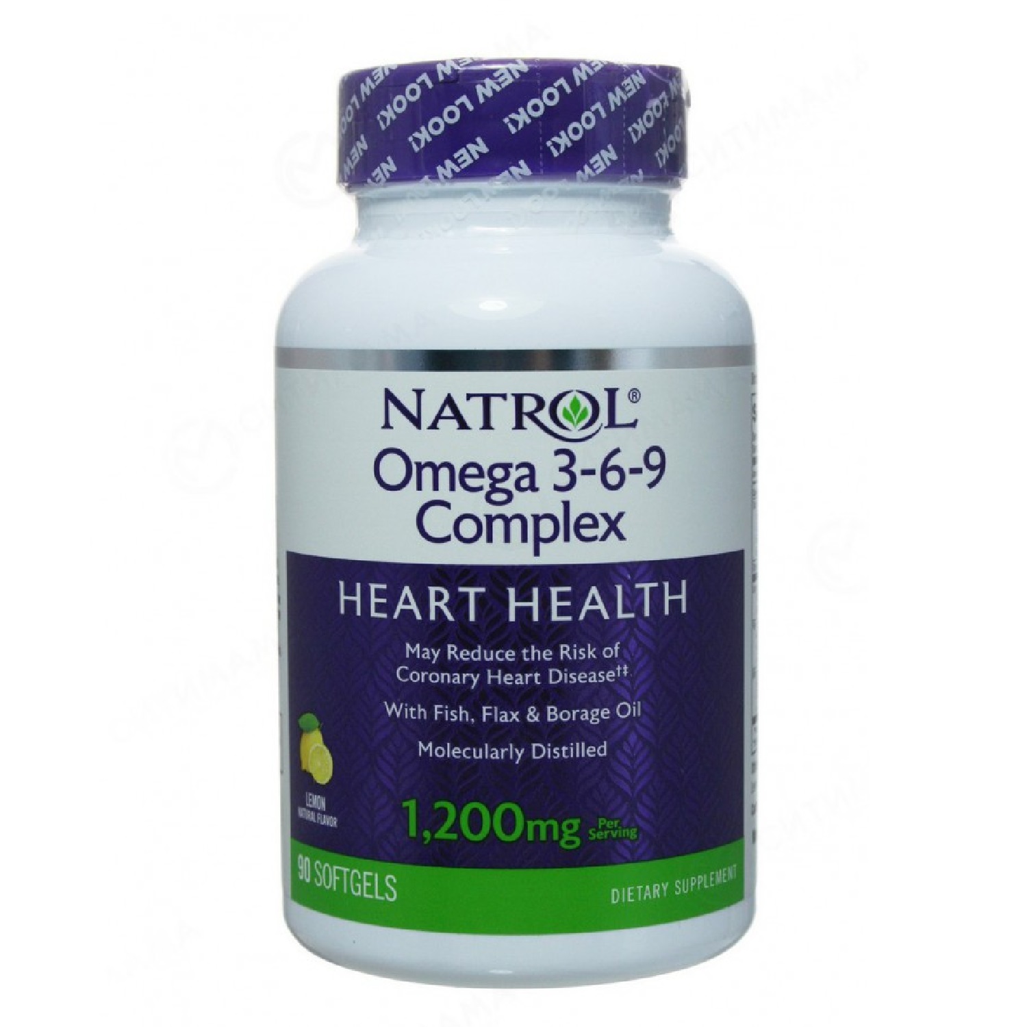 Биологически активная добавка Natrol Omega 3-6-9 complex нейтральный 90капсул - фото 1