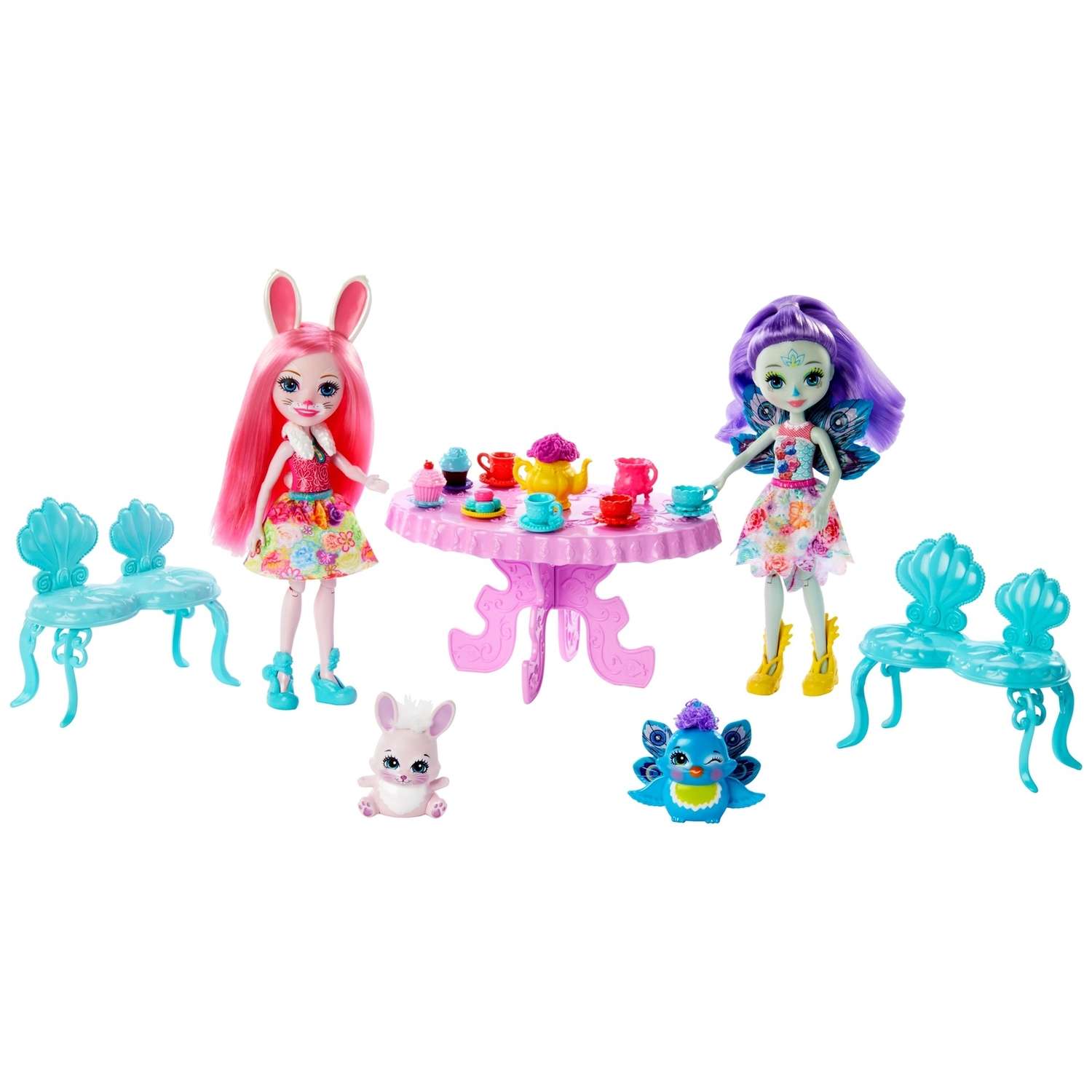 Набор игровой Enchantimals Чаепитие Пэттер Павлины и Бри Кроли с куклами и аксессуарами GLD41 GLD41 - фото 1