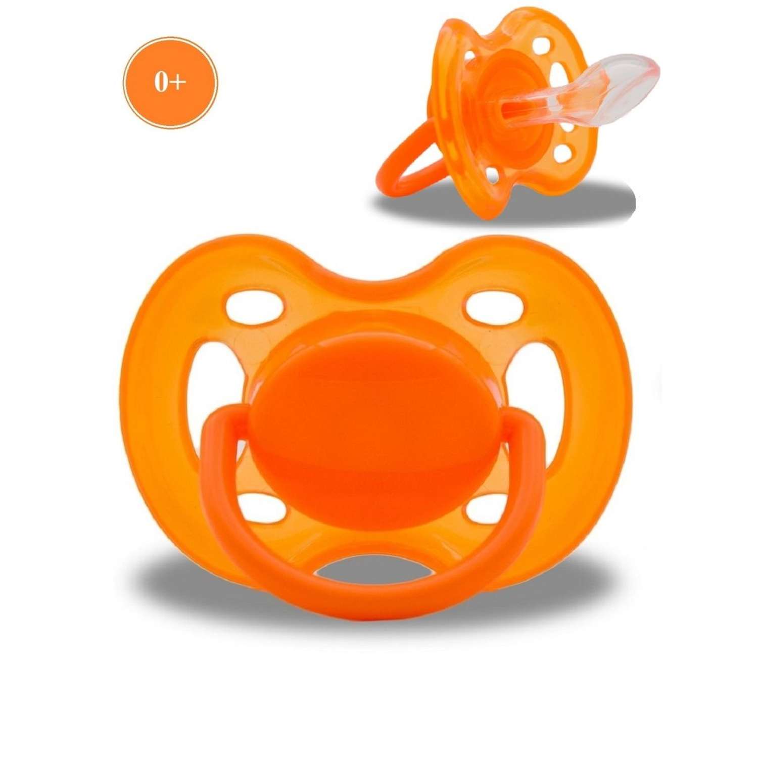 Соска-пустышка Baby Land анатомическая силиконовая 0мес+ оранжевый - фото 1
