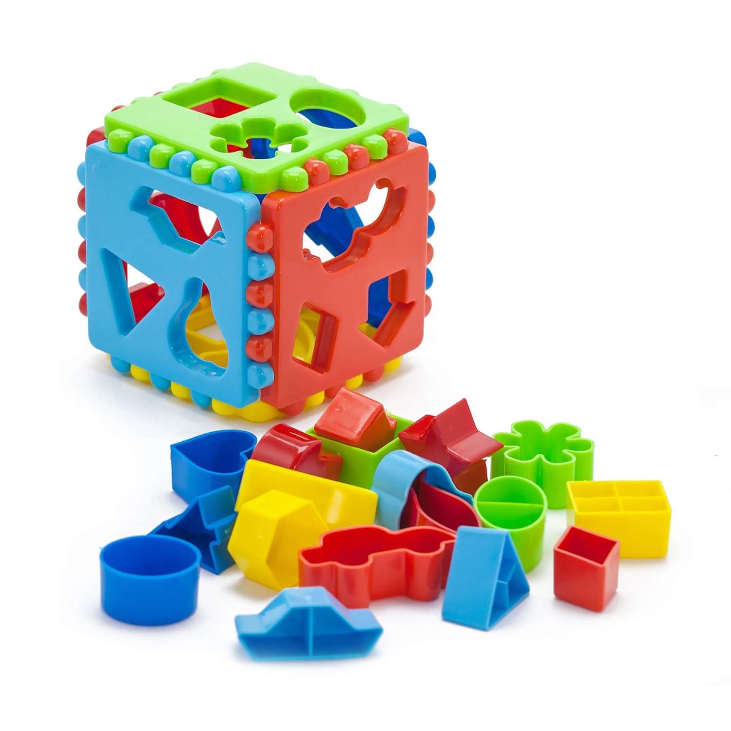 Развивающие игрушки БИПЛАНТ для малышей Набор Игра Зайкина горка №1 + Игрушка Сортер кубик логический большой - фото 5