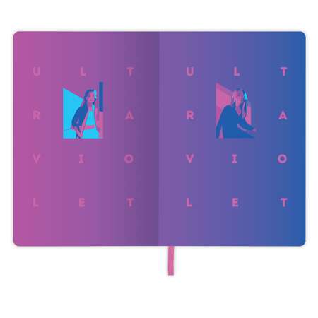 Блокнот Brauberg А5 Ultraviolet под кожу 80 листов