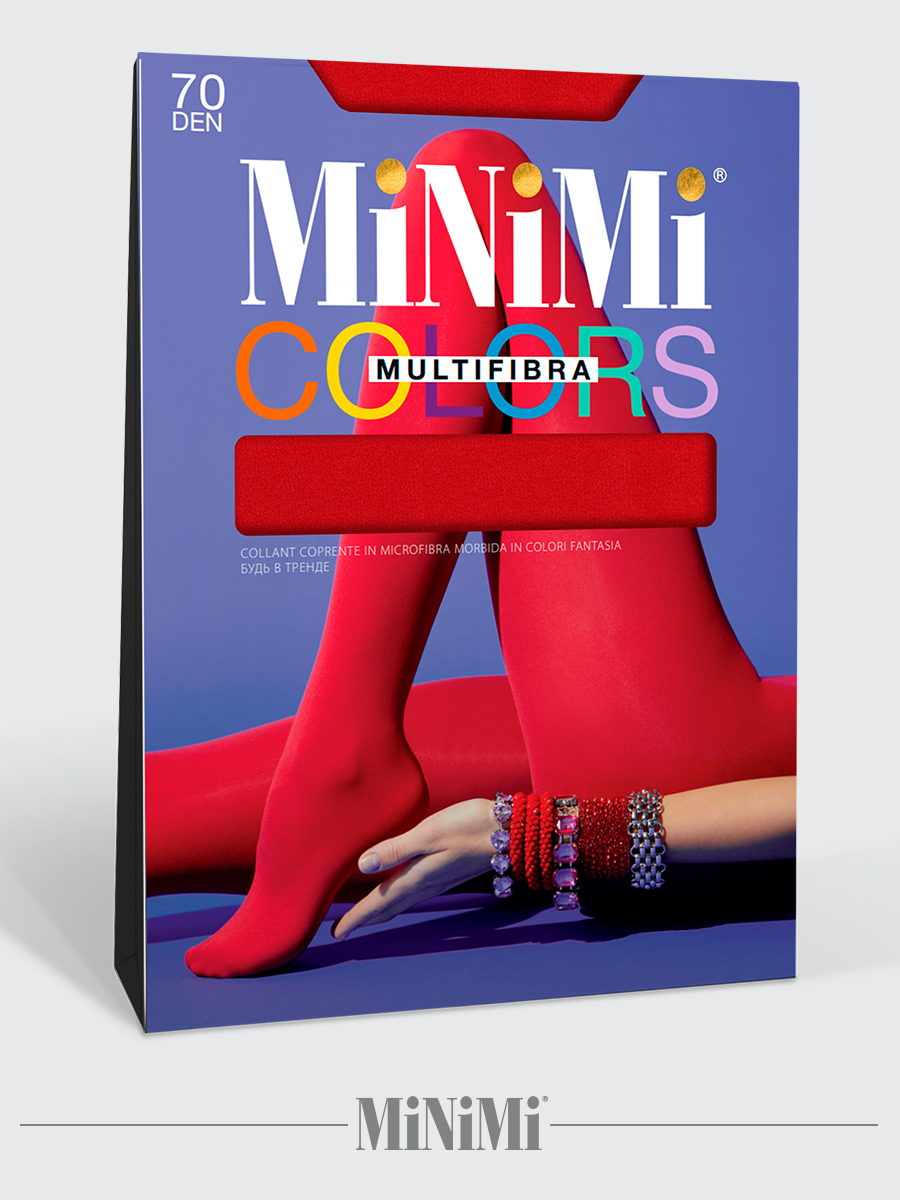 Колготки MiNiMi Mini MULTIFIBRA COLORS 70 Rosso Mosto (т.красн) - фото 9