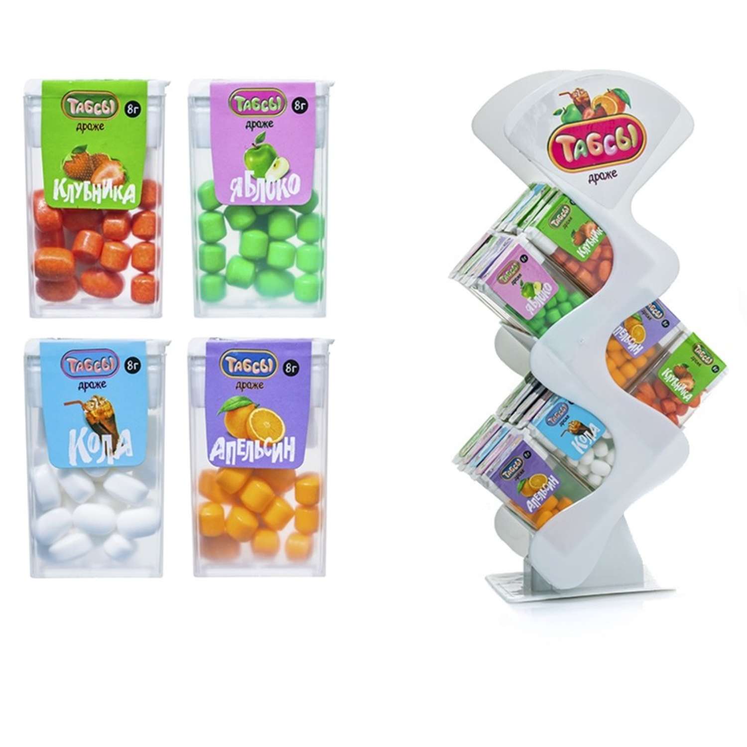 Освежающее драже Fun Candy Lab Табсы ассорти вкусов 30 шт по 8 гр - фото 1