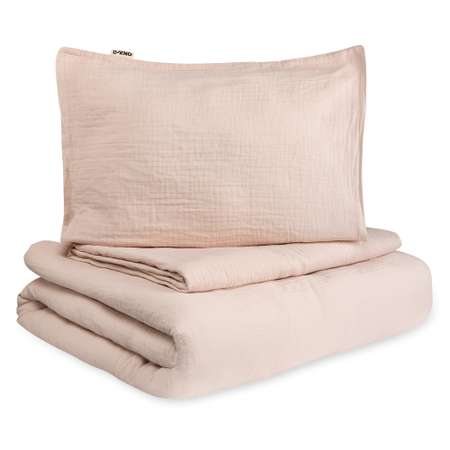 Комплект постельного белья LUKNO Муслиновое для малышей розовое 3 предмета