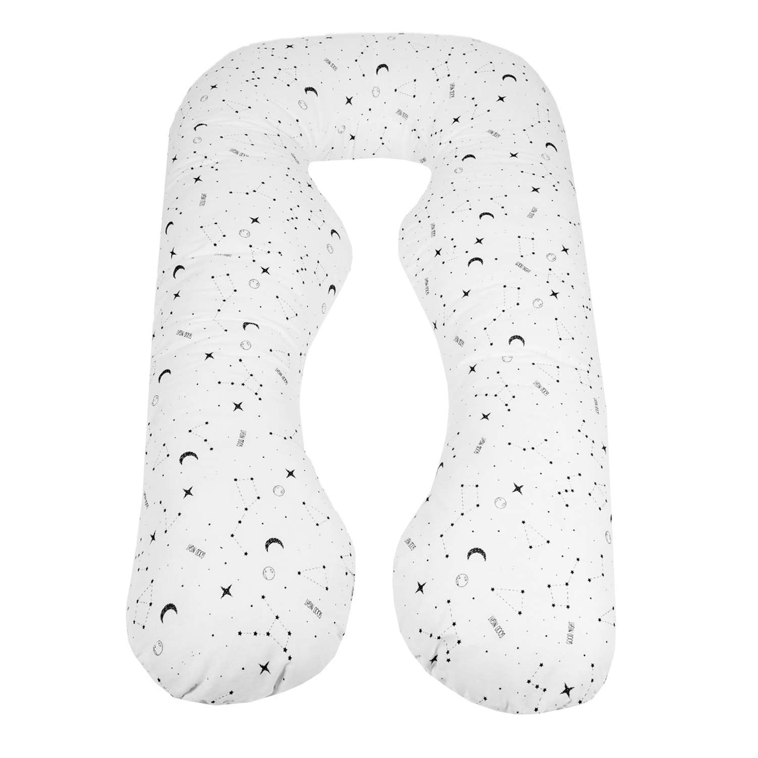 Наволочка AmaroBaby к подушке для беременных 340х72 см STARS белая - фото 1