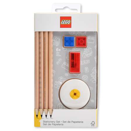 Карандаши чернографитные LEGO 4шт+ластик точилка 52052