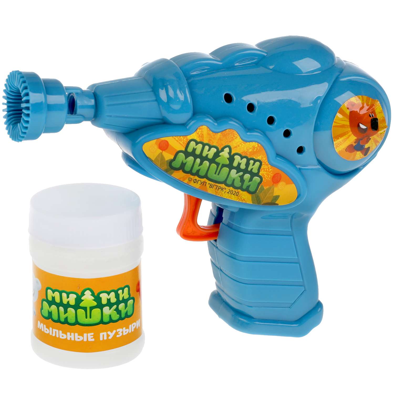 Пистолет для мыльных пузырей Играем Вместе  Ми-ми-мишки механический 50мл блистер 301565 - фото 1
