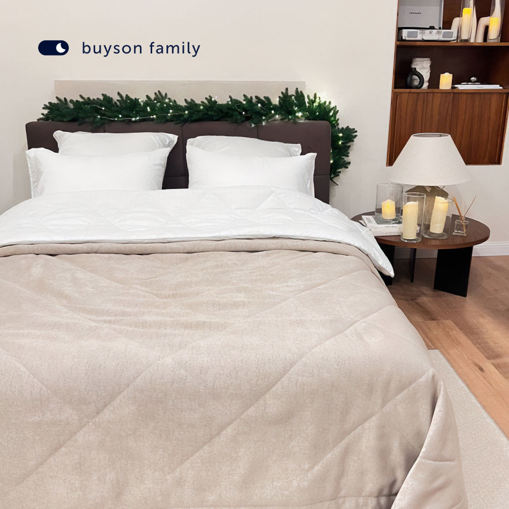 Двуспальная кровать buyson BuyGlory 200х140 коричневая микровелюр - фото 15