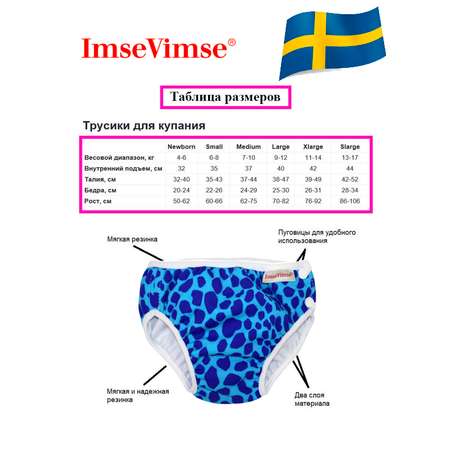 Плавки детские ImseVimse SL 13-17 kg 2-5лет blue leopard