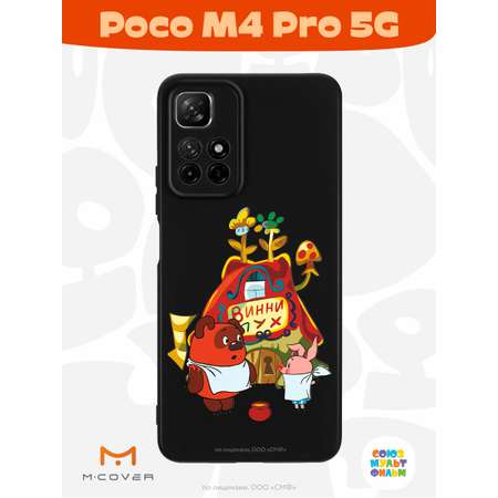 Силиконовый чехол Mcover для смартфона Poco M4 Pro 5G Союзмультфильм Дом Медвежонка