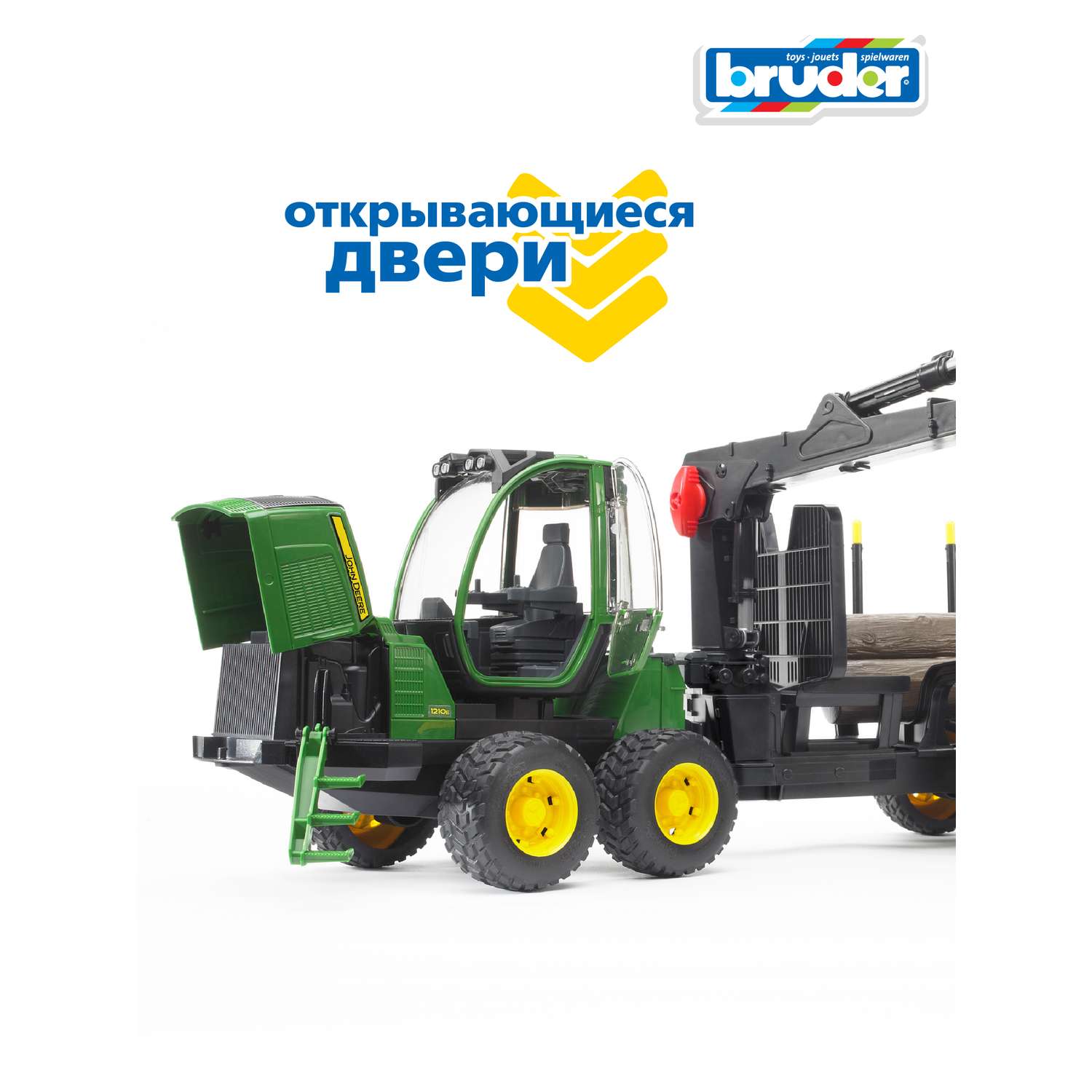 Игрушка BRUDER Трактор John Deere 1210E с прицепом и аксессуарами 02-133 - фото 3