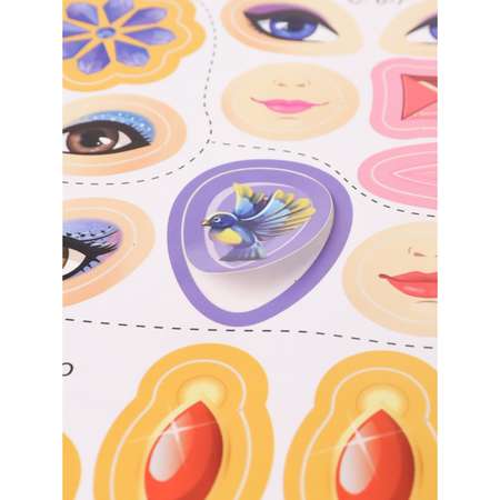 Развивающее пособие Bright Kids с наклейками Повседневный и праздничный макияж А4 8 листов