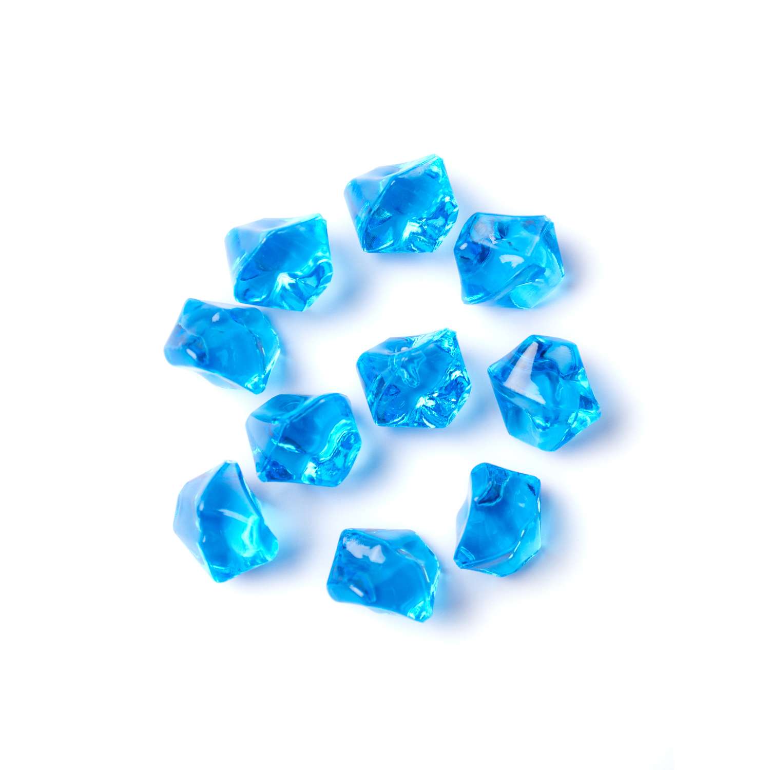 Камни декоративные из акрила Color Si Синий 150 шт 11*14 мм - фото 3