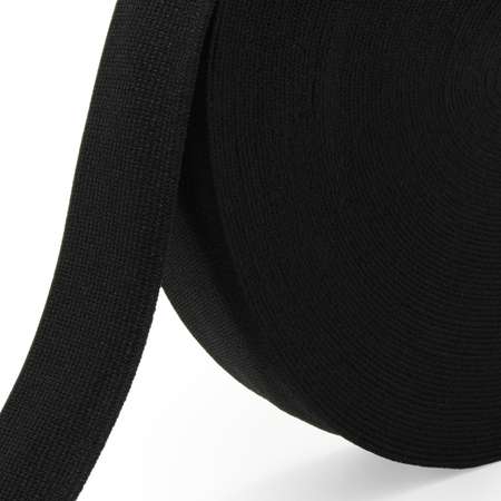 Лента Айрис тканая эластичная отделочная для шитья одежды 30 мм 20 м черная