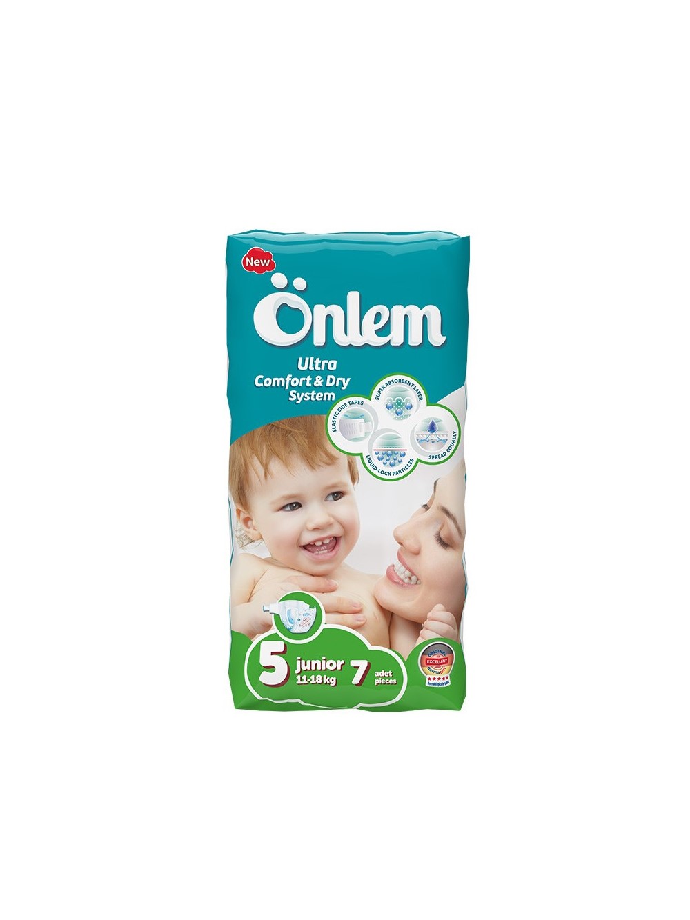 Детские подгузники Onlem Classik джуниор 11-18kg miniт 7 штук - фото 1