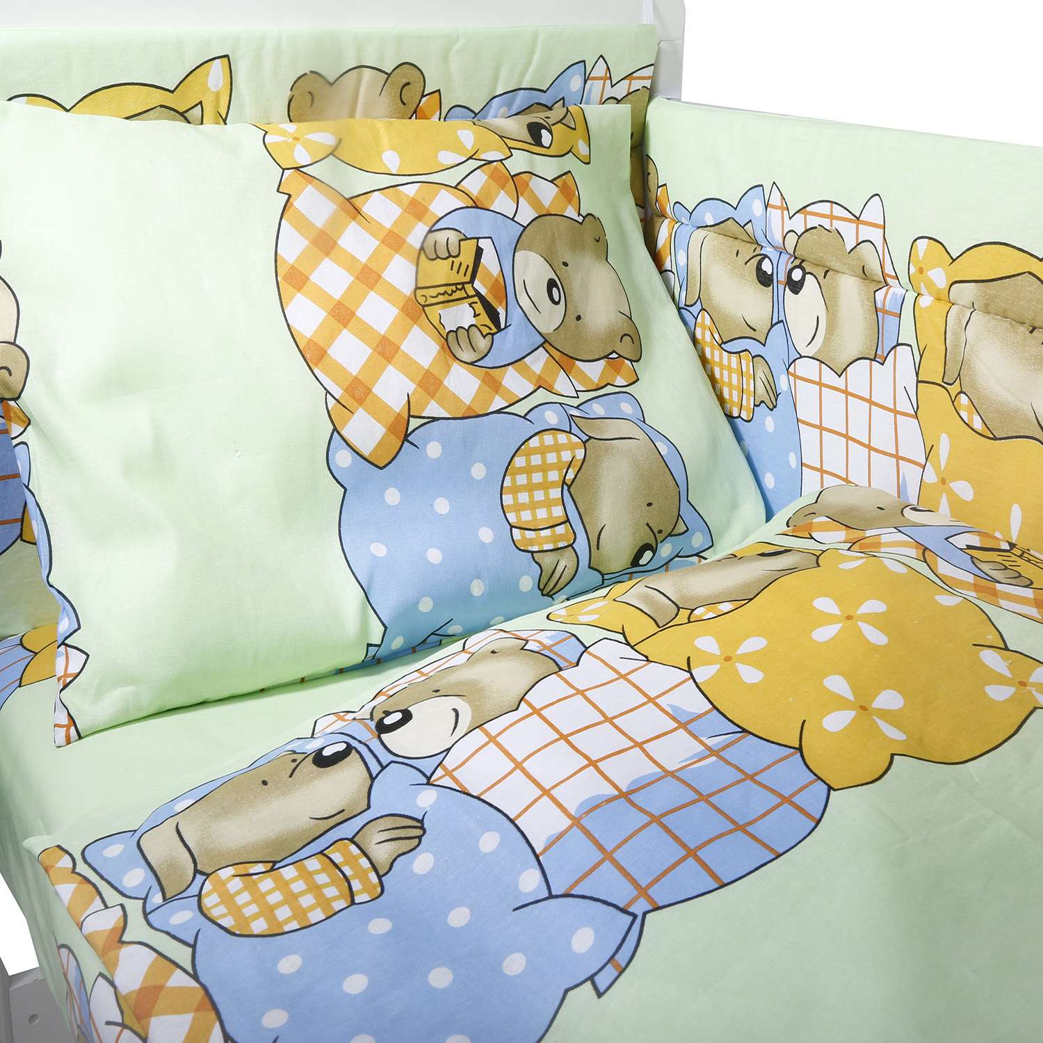Комплект постельного белья Эдельвейс Спокойной ночи 4предмета Зеленый 10414 - фото 3