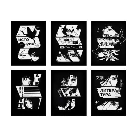 Комплект предметных тетрадей Calligrata 48 листов«Комикс Аниме»