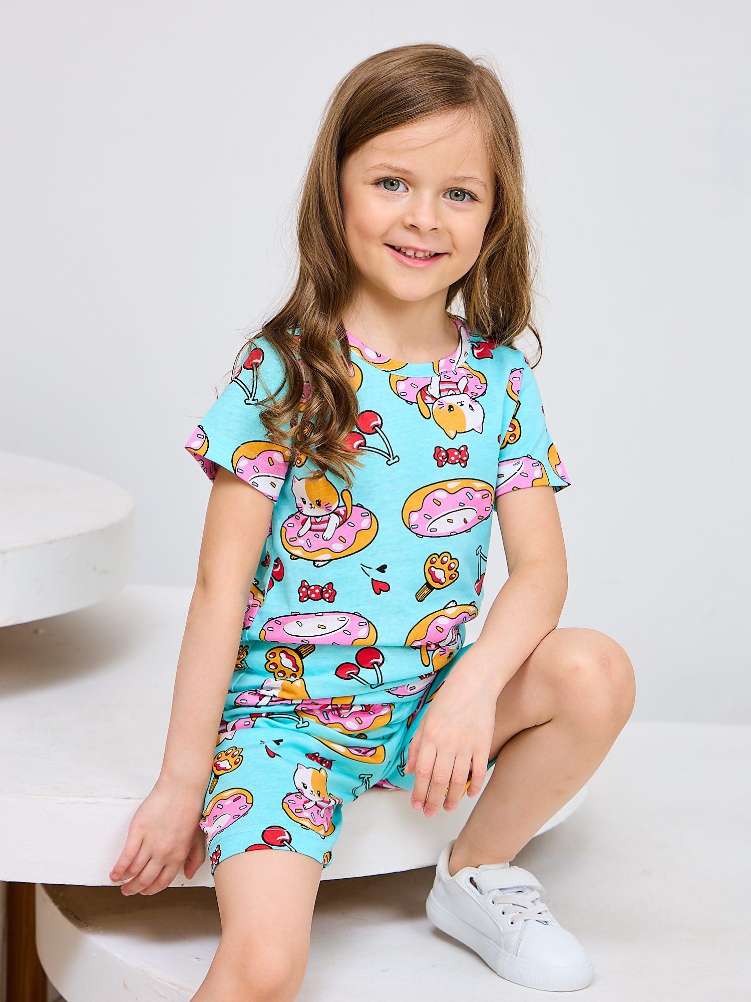 Футболка и шорты Mil Art kids 1902201547SUIT-SHORTS-LETO-BLUE - фото 3