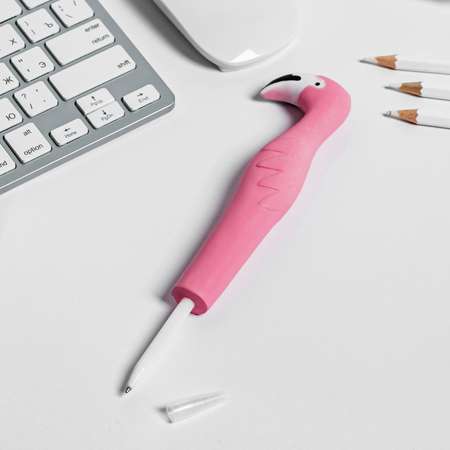 Ручка-сквиш ArtFox шариковая Фламинго