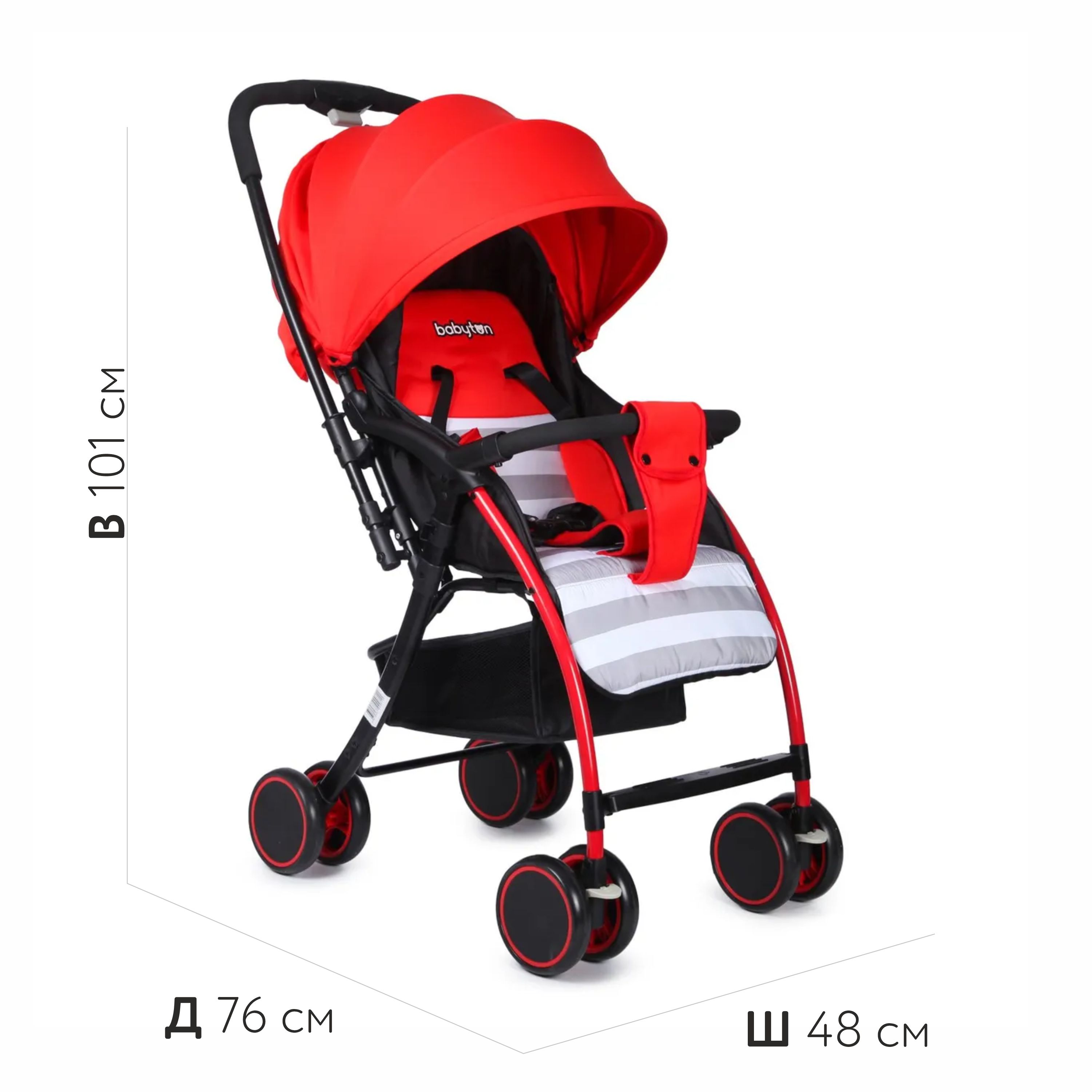 Коляска прогулочная Babyton Mobile Red купить по цене 4479 ₽ в  интернет-магазине Детский мир