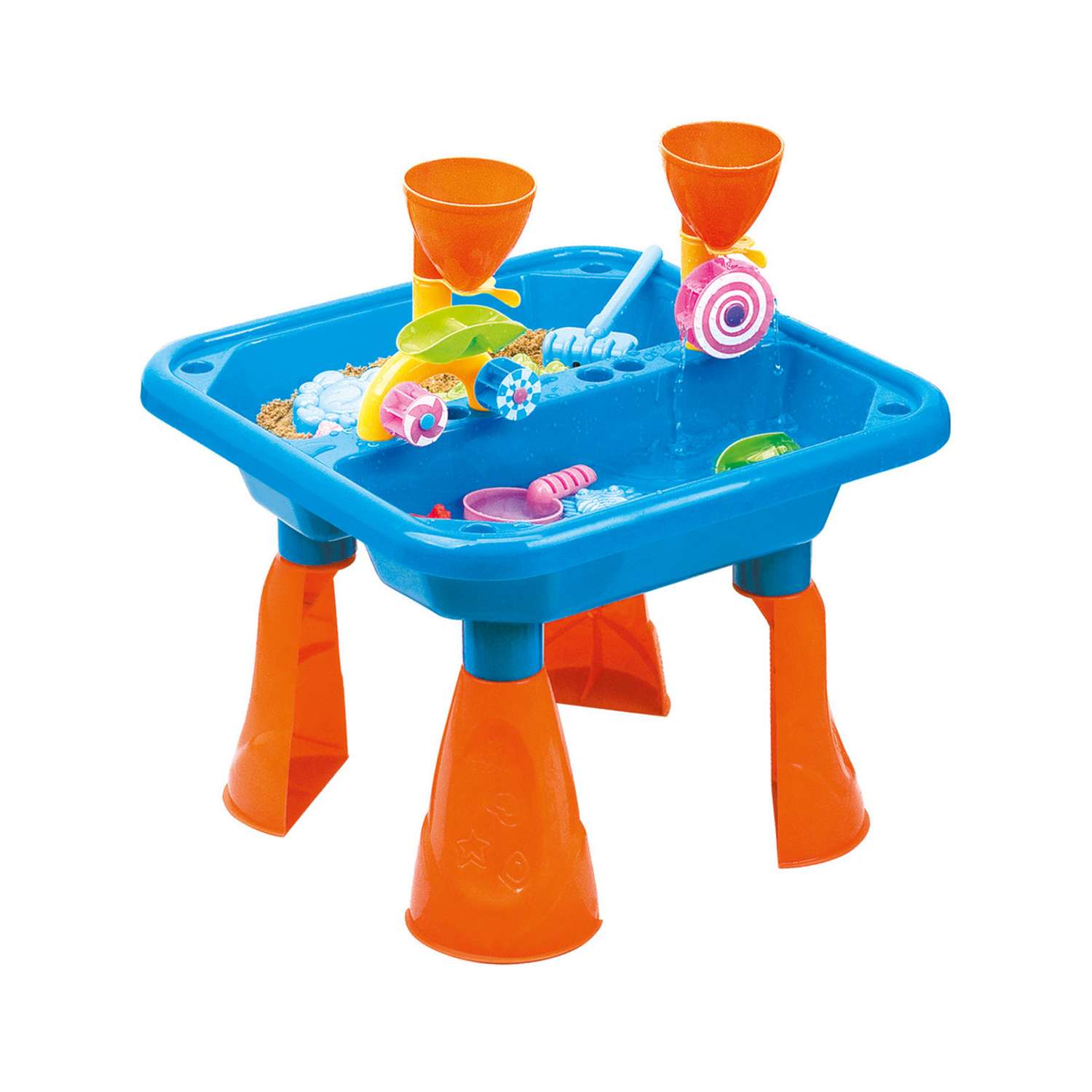 Стол для игр с песком и водой Hualian Toys Водяные мельницы 47х47х35 см голубой - фото 2