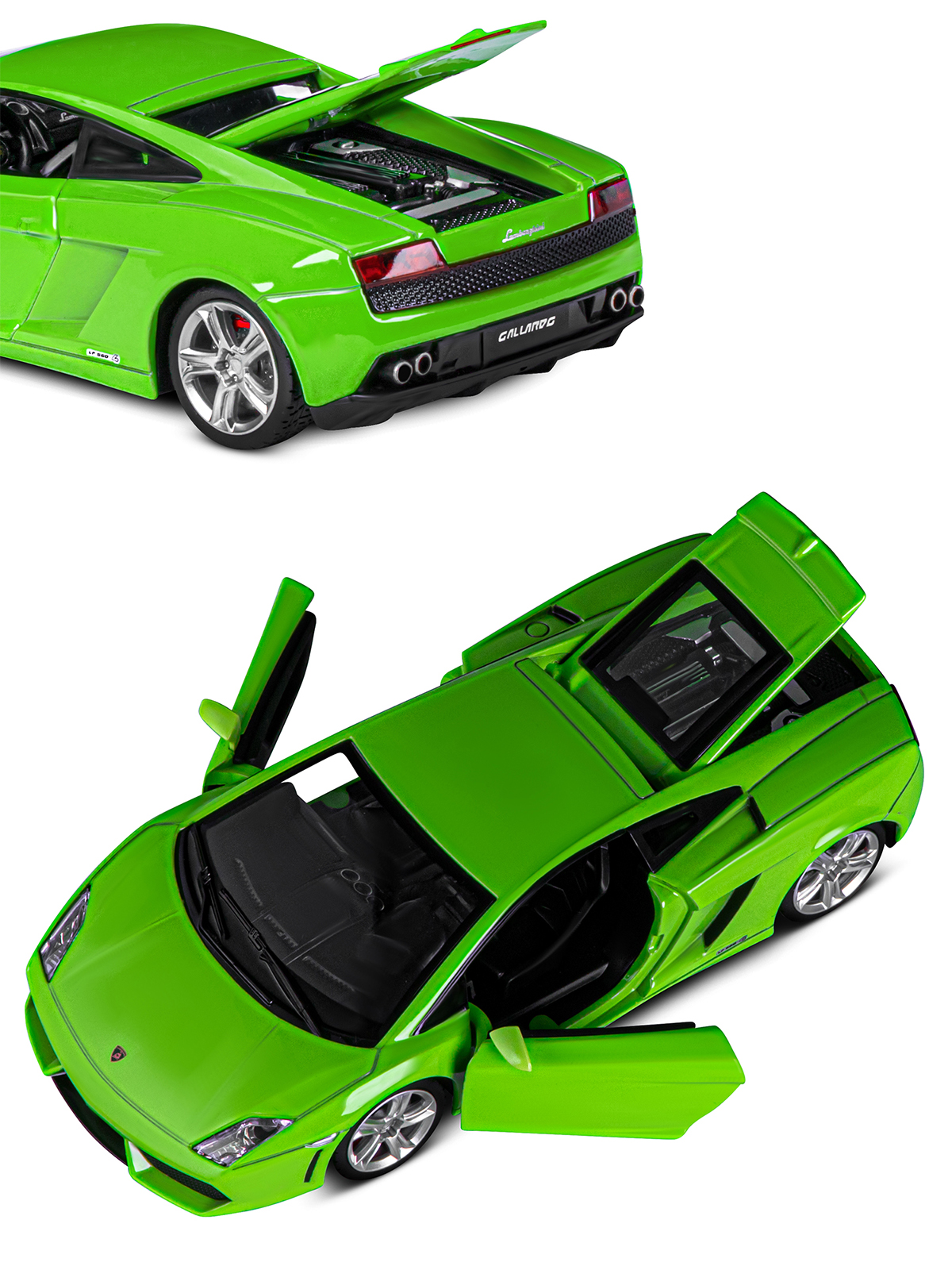 Автомобиль АВТОпанорама Lamborghini 1:24 зеленый JB1251382 - фото 9