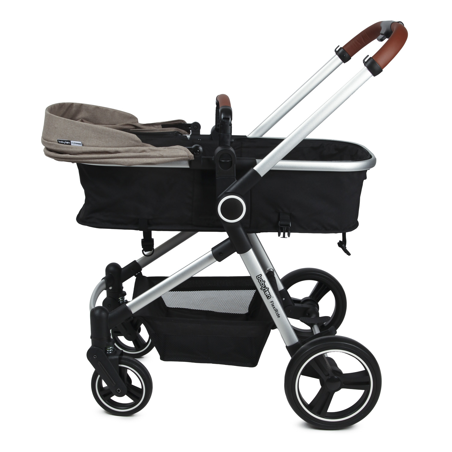 Коляска 3в1 Babyton Flexi Ride Black-Beige - фото 13