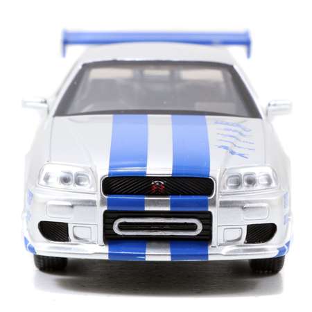 Машинка Fast and Furious Jada 1:32 2002 Nissan Skyline Gtr R34-Silver-Free Rolling 97184