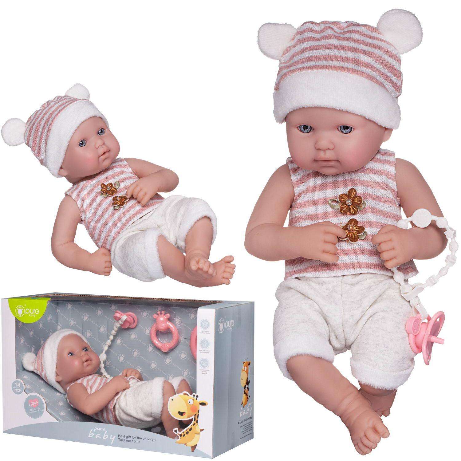Кукла-пупс Junfa Pure Baby в белорозовом 35см WJ-22519 - фото 2