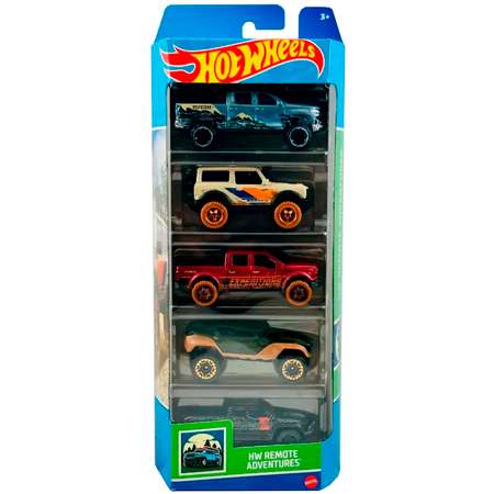 Набор машинок 5 шт Hot Wheels remote adventures